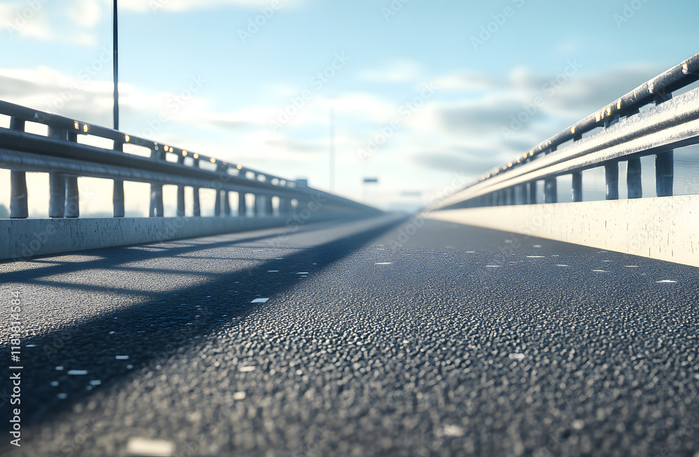 Obraz premium low angle view of modern bridge road