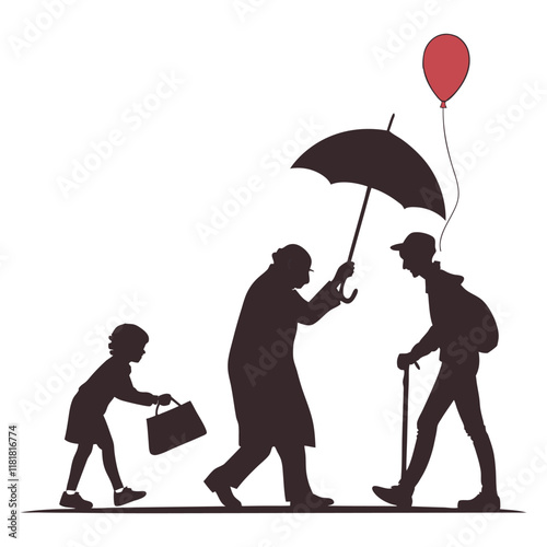 silhouette random acts of kindness day