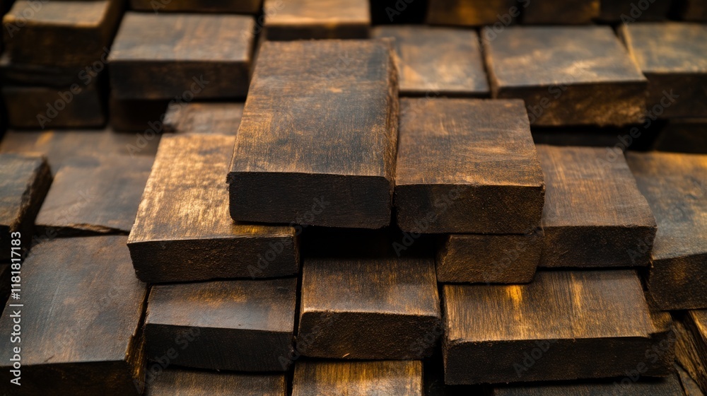 Mining process black metal blocks industrial warehouse material display close-up raw elements Mining process black metal blocks industrial warehouse material display close-up raw elements