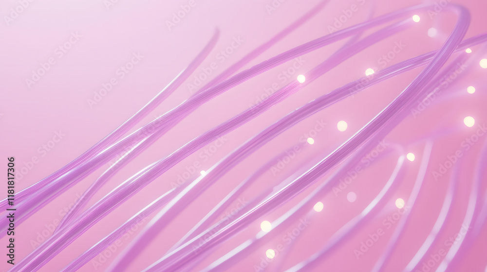 3d rendering of lavender colored fiber optic wires over pink background
3d rendering of lavender colored fiber optic wires over pink background