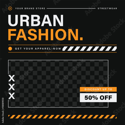 Street Urban apparel texture media sosial post template