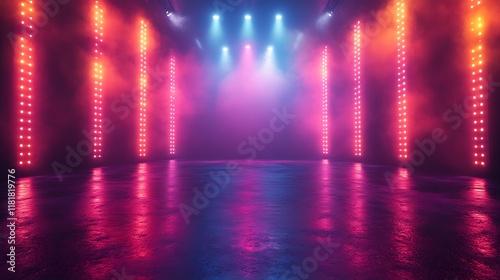 Lighting Glow Bright Blue Red Stage high resolution hd background