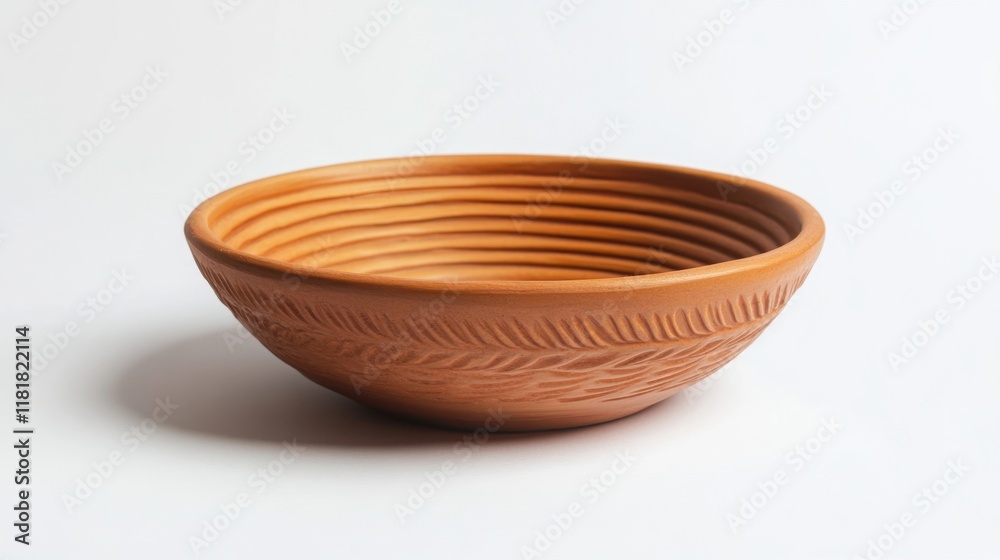 Handcrafted Terracotta Bowl with Elegant Design Handcrafted Terracotta Bowl with Elegant Design
