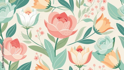 Summer flowers creating an atmosphere of peace and comfort on a light background