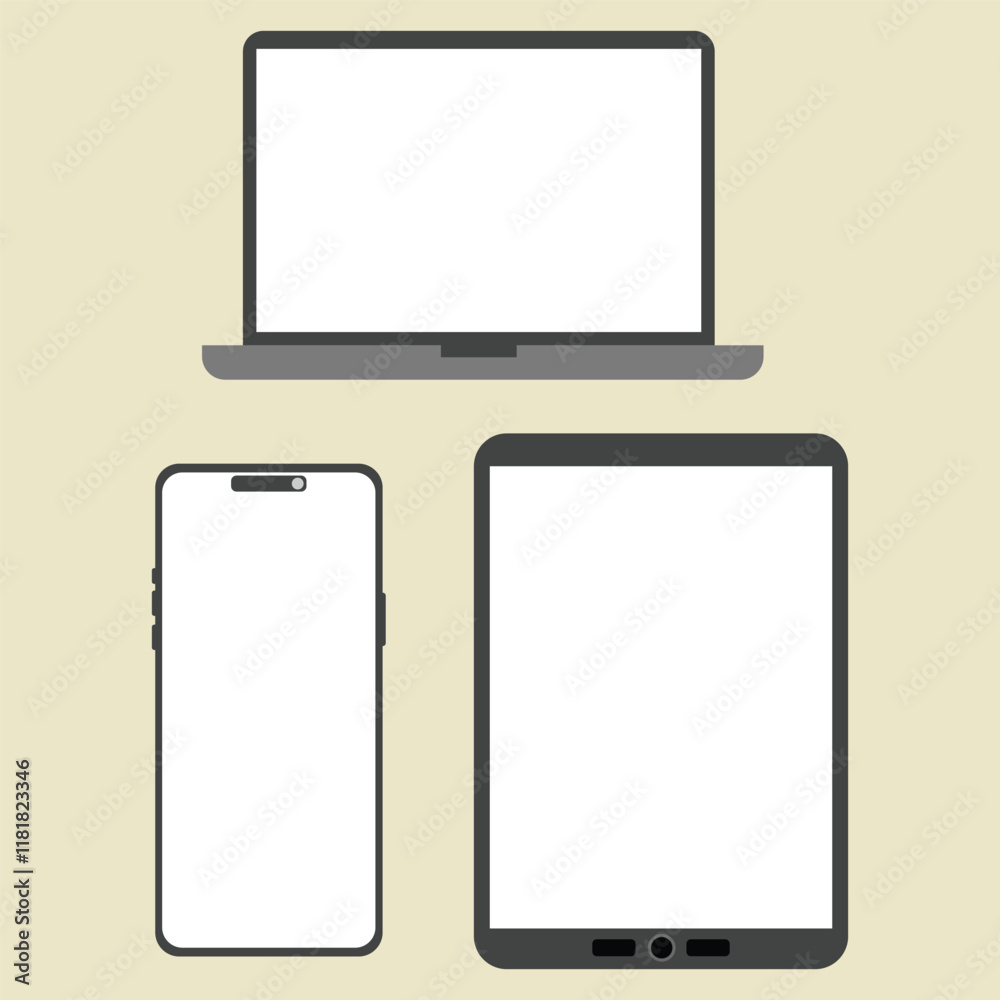 smartphone, laptop and tablet frame mockup templates smartphone, laptop and tablet frame mockup templates