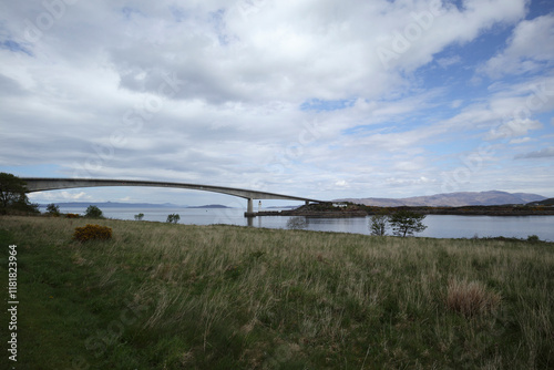 Exploring the Skye Bridge in Isle of Skye, Scotland with Scenic Views and Lush Surroundings photo