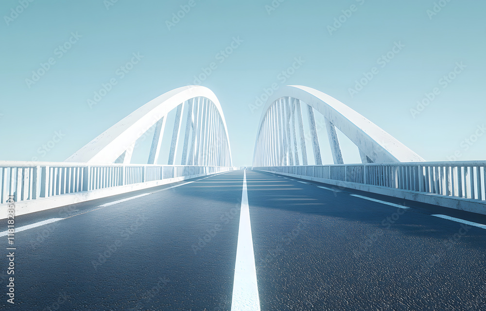 Obraz premium c4d style bridge and sky