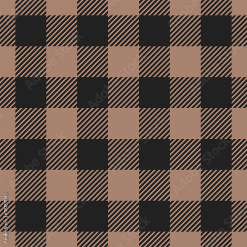 Brown and Black Plaid Pattern Design