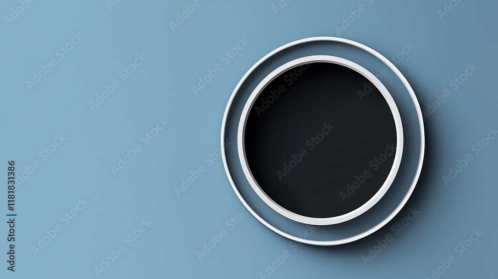 Minimalist Circle Design on Blue Background Minimalist Circle Design on Blue Background