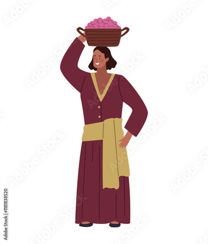 bedouin woman with basket