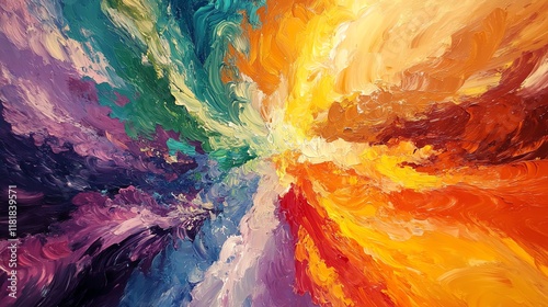 Wallpaper Mural Vibrant Abstract Swirl of Colors in Dynamic Artistic Composition Torontodigital.ca