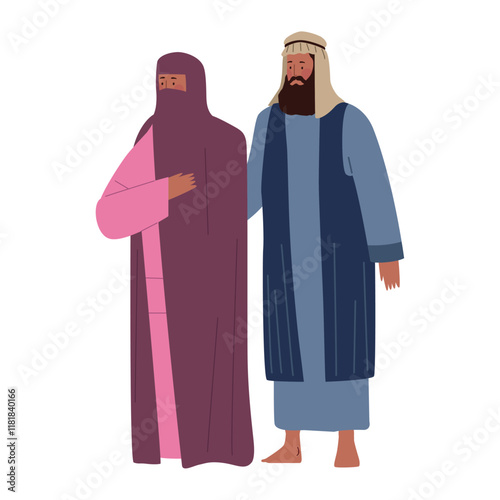 bedouin man and woman
