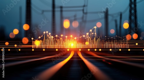 Infrastructure power finance insights at sunset over tracks