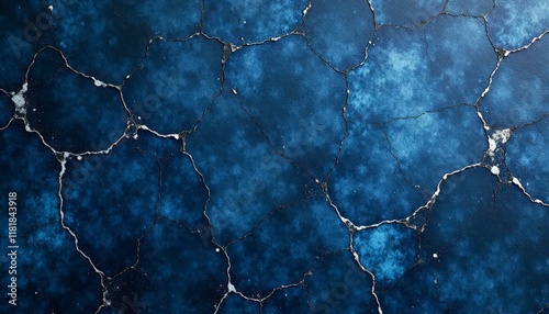 Cracked Blue Stone Texture , Abstract Background , Natural Stone Pattern