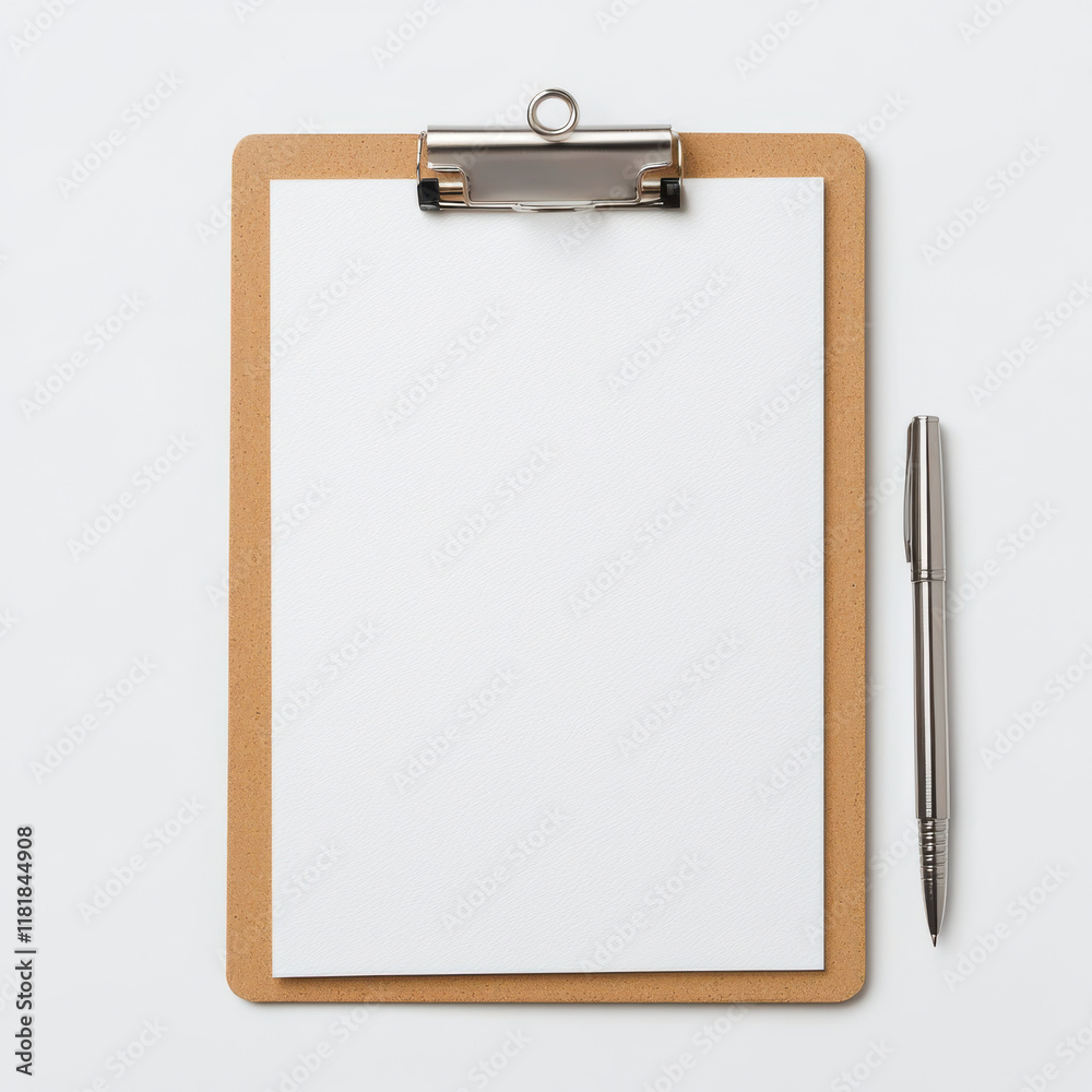 Clipboard with blank notepad and pen on white background isolated design on white background Clipboard with blank notepad and pen on white background isolated design on white background