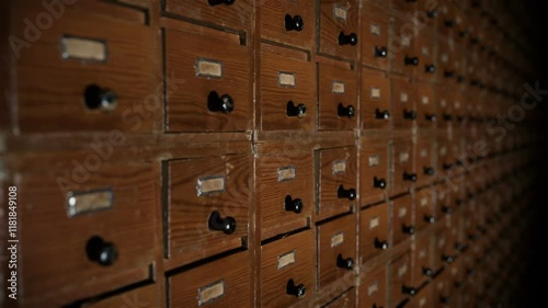 Endless wooden drawers, 3D animation