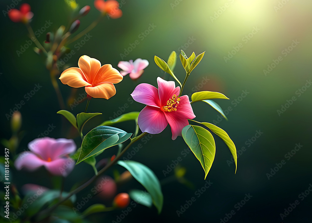 Close-Up of a Blooming Flower with Natural Backdrop