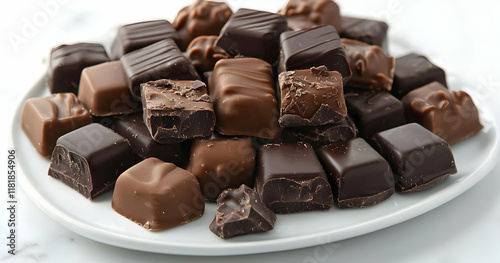 chocolate and nuts  in concept of valentine day on 14 February 2025 with pink and red heart gift love rose romance romantic things with background