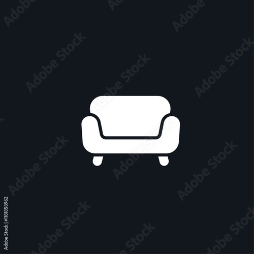 Sofa icon flat vector design