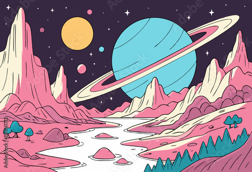 galaxy backround illustration