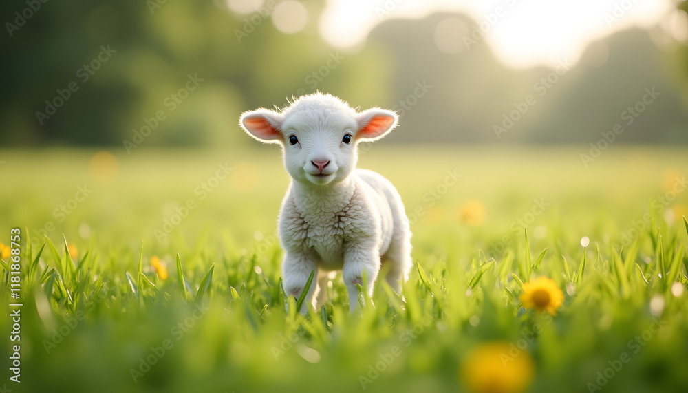 Fototapeta premium Spring Lamb Portrait