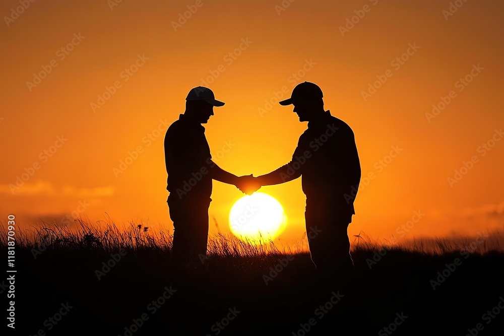 Business Deal: Firm Handshake Between Two Men with Sunset Background
Business Deal: Firm Handshake Between Two Men with Sunset Background