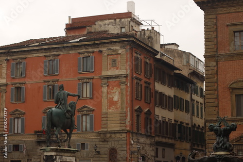 Classic architecture in the old town of Florence, Italy