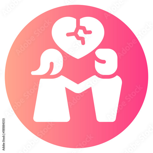 broken gradient icon