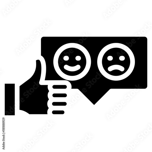 Feedback glyph icon