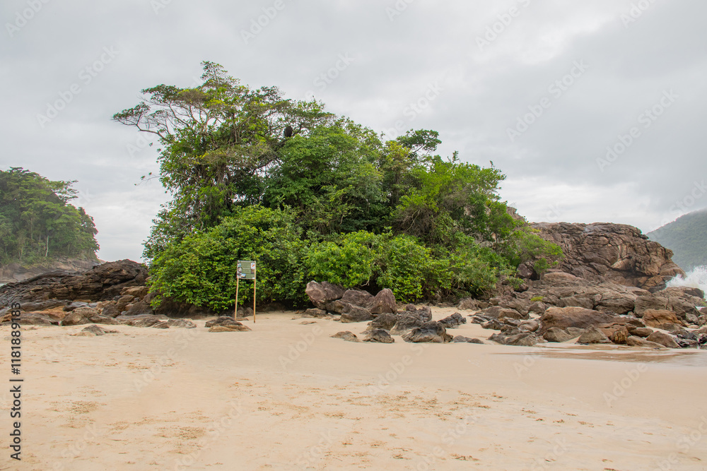 Meio Beach, Trindade Paraty in Rio de Janeiro. Meio Beach, Trindade Paraty in Rio de Janeiro.
