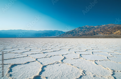 snowland landscape with sky and mountains