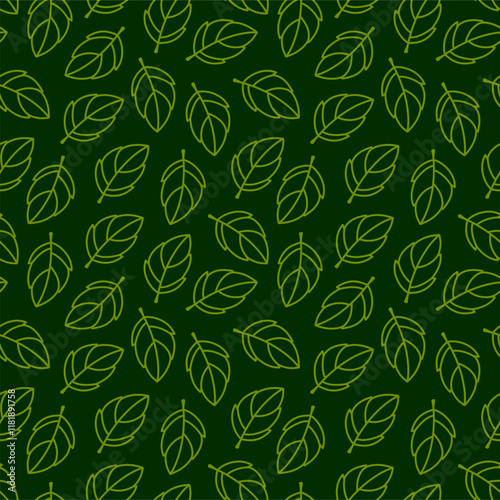 leaves seamless pattern background. tea leaf pattern. leaves pattern background. seamless patterns with leaves background.