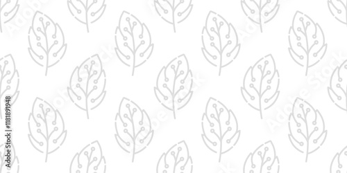 tech leaves pattern background. leaf technology theme. leaves pattern background. tech leaf theme seamless pattern bakground.