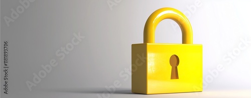 Padlock with Key Security Icon for Safety and Protection photo