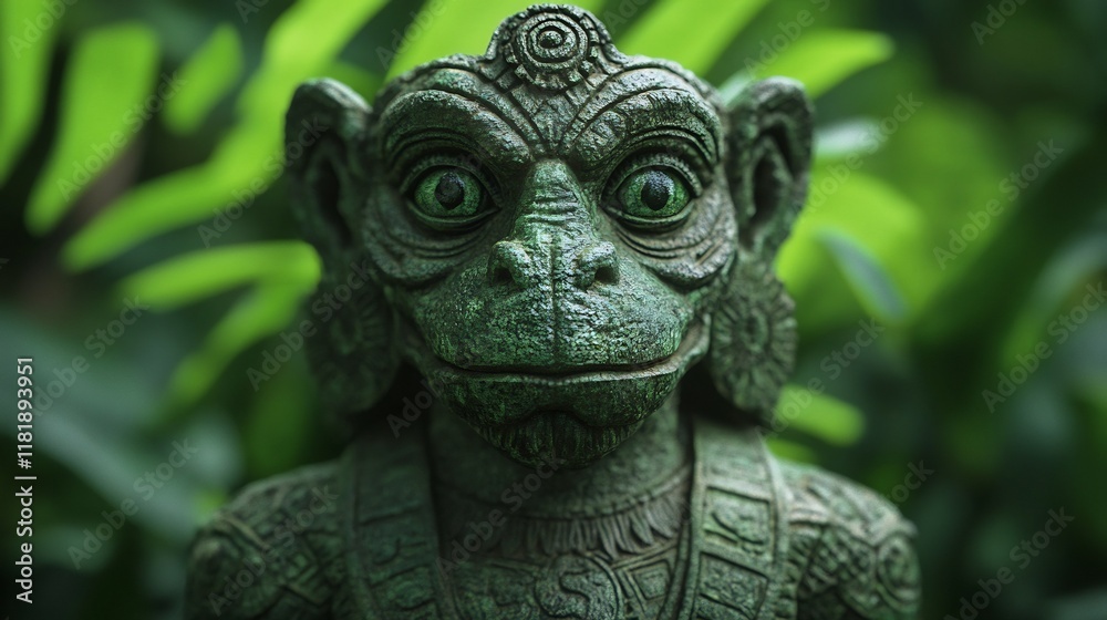 Mystical Jungle Creature Guarding Hidden Temple Treasure Trove Mystical Jungle Creature Guarding Hidden Temple Treasure Trove