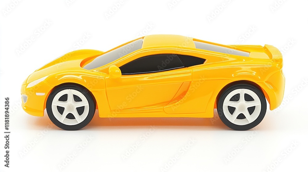 Obraz premium Bright Yellow Toy Car for Kids