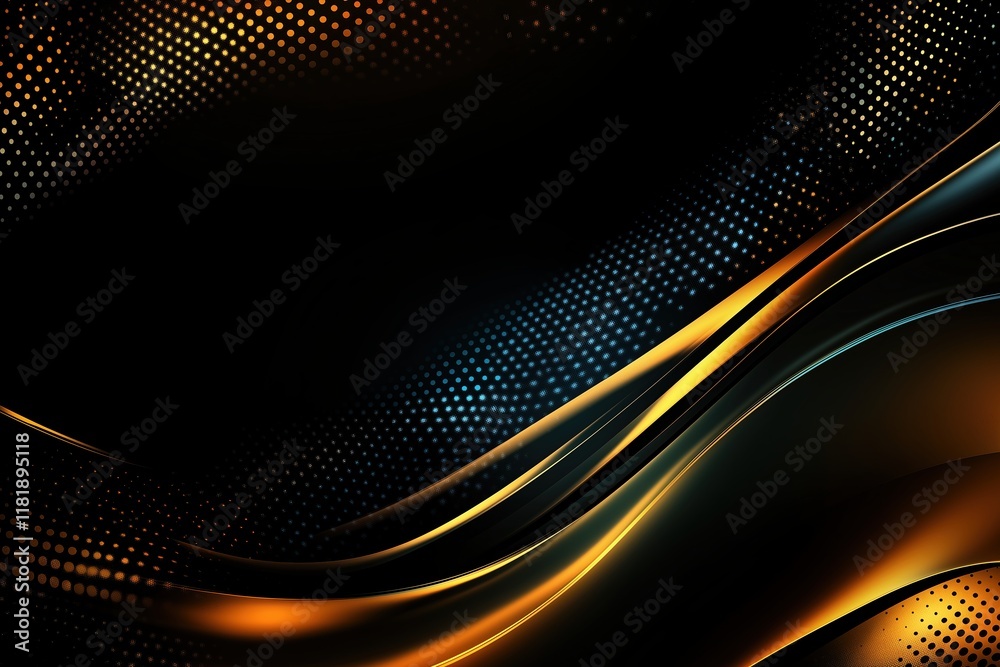 Flowing Metallic Textures with Neon Gradient