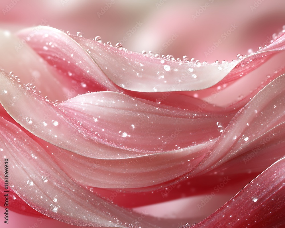 Delicate pink petals with water droplets. Delicate pink petals with water droplets.