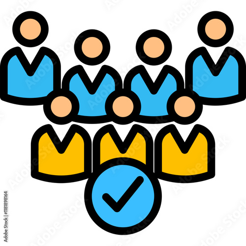 Participant lineal color icon