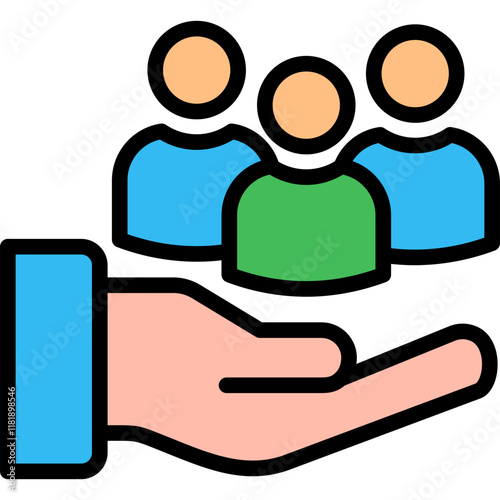 Client lineal color icon