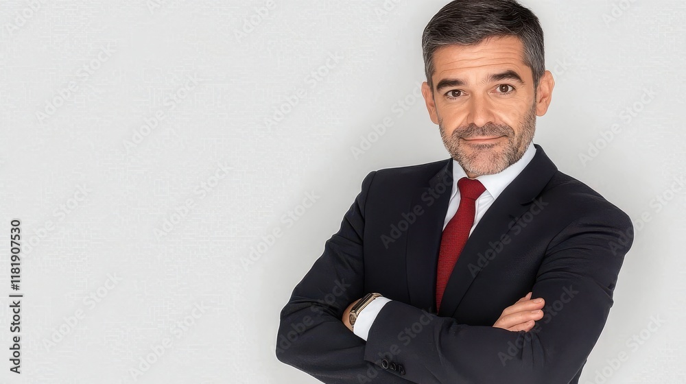 Confident professional portrait of businessman in office setting Confident professional portrait of businessman in office setting