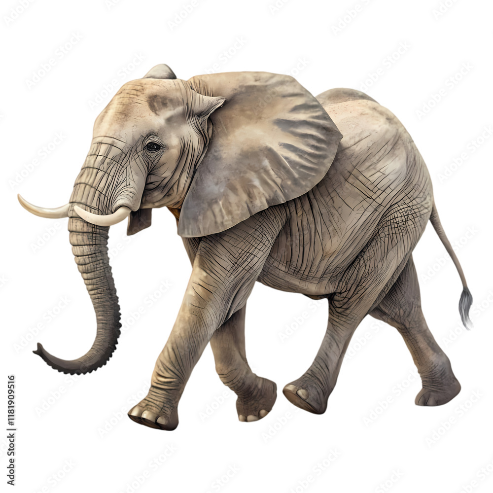 Fototapeta premium elephant isolated on white