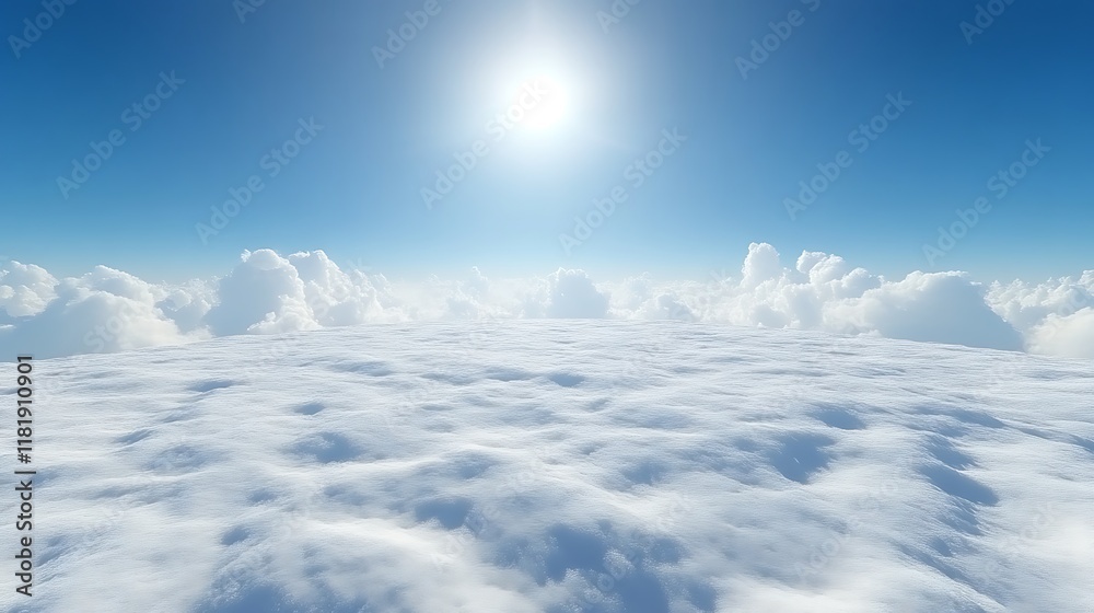 Sunlit cloudscape, aerial view. Sunlit cloudscape, aerial view.