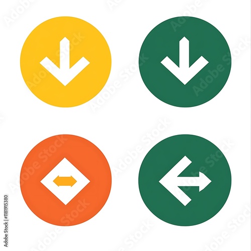 Four Circular Upward Arrow Icons in Vibrant Colors Free Download Four Circular Upward Arrow Icons in Vibrant Colors - GFXLoad
