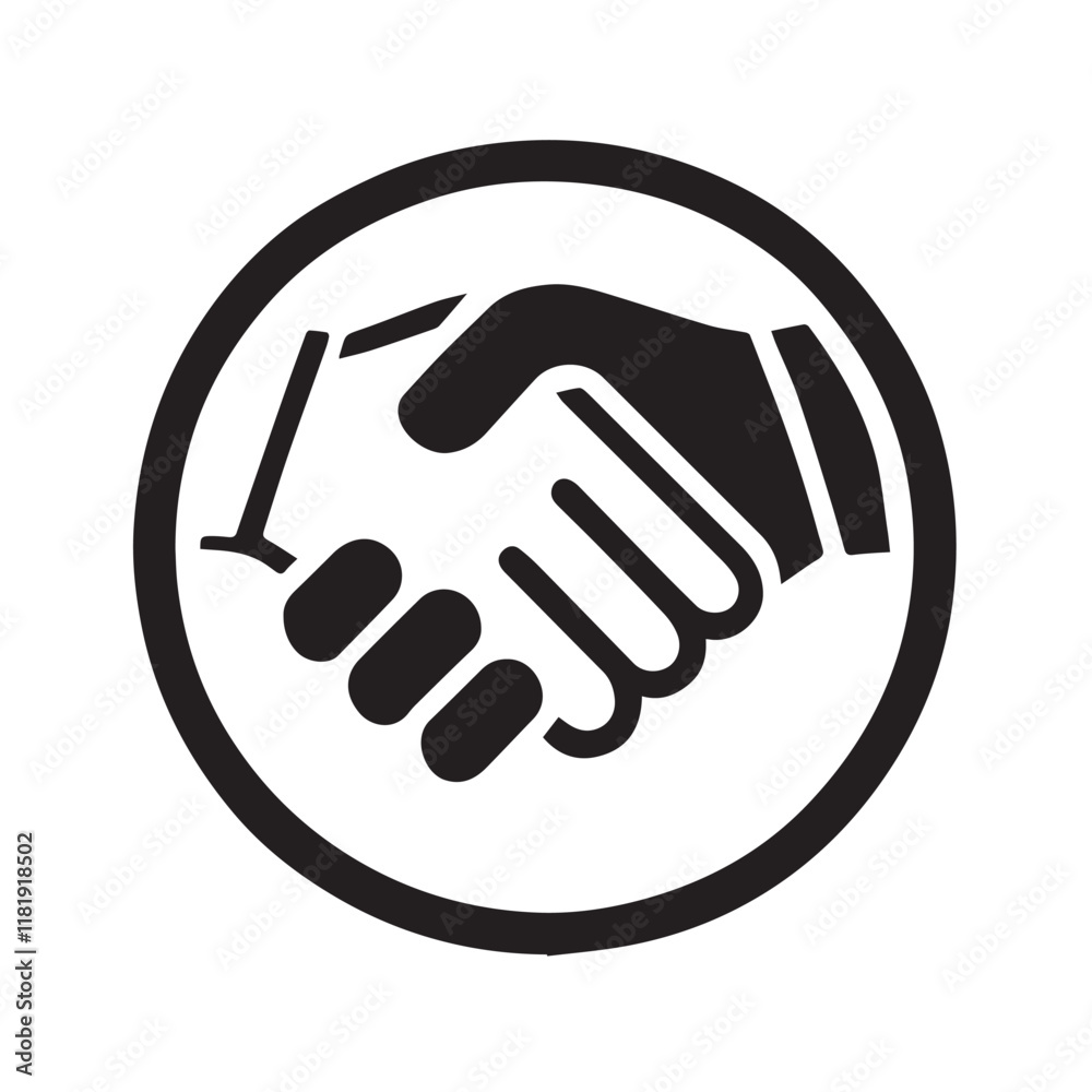 Simple Vector Illustration of a Business Handshake Simple Vector Illustration of a Business Handshake