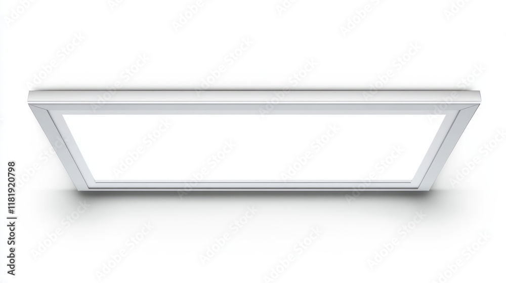 Modern rectangular LED ceiling light fixture. Modern rectangular LED ceiling light fixture.