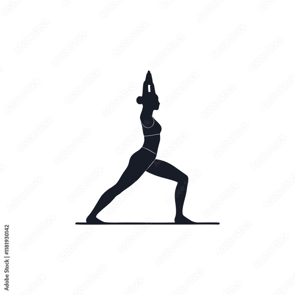 Vector illustration of a silhouette of a person doing yoga Vector illustration of a silhouette of a person doing yoga