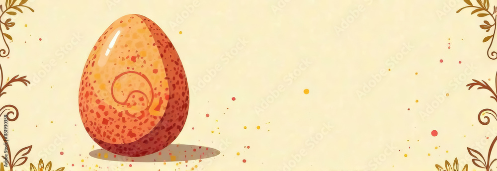 Obraz premium Fabulous painted egg close-up , banner, postcard, background. Easter eggs painted in different colors, for the bright Easter church holiday.