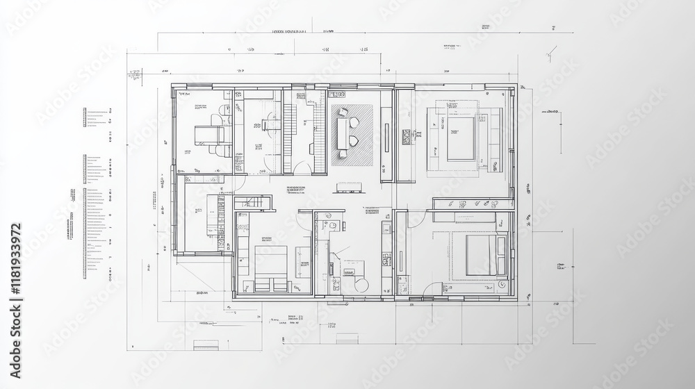 Interior design and architecture, house plan or architect project blueprint, vector line icon. Apartments construction and building development outline pencil icon for real estate architecture Interior design and architecture, house plan or architect project blueprint, vector line icon. Apartments construction and building development outline pencil icon for real estate architecture