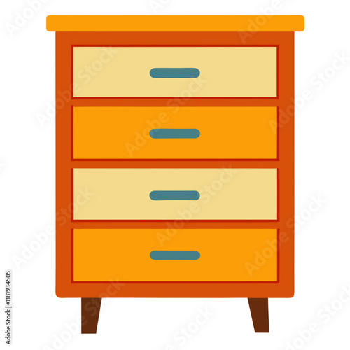 wooden cabinet isolated on white